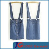 Factory Wholesale Denim Suspender Skirt (JC2047)
