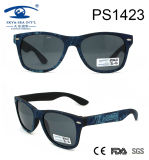 Italy Design Blue Mixed Color Plastic Sunglasses (PS1423)