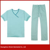 Factory Wholesale Cheap Hopspital Medical Scrubs Suits 2 Pieces Uniform (H7)