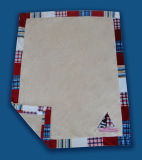 Micro Mink Baby Blanket with Border Printing- Embroidery Technic (HR01BB003)