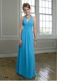 Turquoise Fashion Halter Chiffon Bridesmaid Gowns (BD3017)