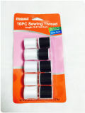 Sewing Thread White and Black Color, Packed in Blister Card