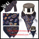 Men Fashion 100% Silk Screen Print Ascot Tie Cravat