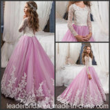 Purple Ball Junior Bridesmaid Gowns Tulle Flower Girls Dresses Z1056