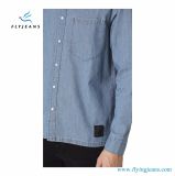 Fashion Classic Long-Sleeve Men's Denim Shirt with Light Blue by Fly Jeans