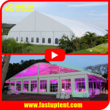 New Design Arcum Curve Wedding Party Event Marquee Canopy Tent with Glass ABS Panel Solid Wall