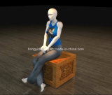 Wooden Stool with Mannequins for Square Shap