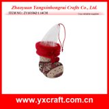 Christmas Decoration (ZY16Y042-1 14CM) Red Fur Christmas Shoe Branding Material