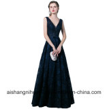 Women Banquet Long Lace Floor-Length Elegant Party Prom Dress