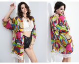 2016 Fashion Chiffon Kimono Top /Blouse for Ladies Print Cardigan