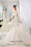 Muslim Wedding Dress Long Sleeve Collar Lace Bridal Wedding Gown W1471942