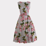 Women Pink Lemon Vintage 50s Rockabilly Dress
