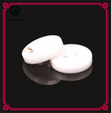 White Resin Button with Rhinestone Buckle Stone