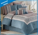 Turquoise and Brown Vintage Design 7PCS Microfiber Comforter Set