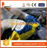 Ddsafety 2017 Knitted Wrist Blue Nitrile Coated Working Gloves