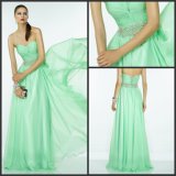 A-Line Party Prom Dress Beading Green Chiffon Evening Dresses E35810