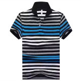 OEM Hot Stripe Pique Casual Polo Shirt for Man