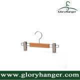 Wholesale Cheap Wood Pant Hanger with Two Clip for Children
