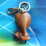 Metal Keychain Gift with PU Leather