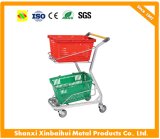 Warehouse Double-Deck Hand Trolley, Suitable for Heavy-Duty Material Handling