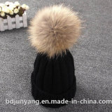 New Style Detachable Fur POM Custom 100% Acrylic Beanie Hats