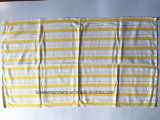 China Factory Produce Customized Design Striped Cotton Yellow Jacquard Tea Towel