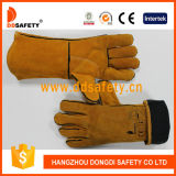 Ddsafety 2017 Yellow Cow Split Red Reinforced Palm Gloves Ab Grade