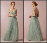 Lace Bridesmaid Party Prom Gown Green Mother Evening Dress E1314