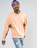 Men's Oversized Sweatshirt with Cut & Sew
