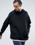 Extreme Oversized Hoodie with T-Shirt Hem