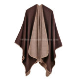 Fashion Acrylic Cape / Shawl with Doule Layers (H11)