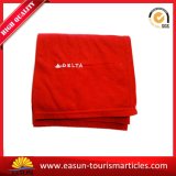 Red Embroidery Wrap Knitting Airline Blanket