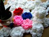 Hand Crochet Flower as Garment Accessories Motif Scrapbooking Embellishments