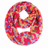 100% Polyester Chiffon 75D Printed Women Infinity Scarf (YKY1117)