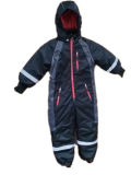 Black Hooded Reflective Waterproof Jumpsuits/Overall/Raincoat