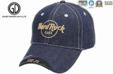 Hard Rock Top Quality Denim Baseball Cap with Custom Embroidery