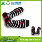 Hot Sale High Quality Stripe Children Rubber Soled Socks