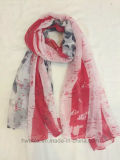 Wholesale Amercian Flag Printed Polyester Fashion Scarf (HW18)