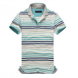 Short Sleeve Striped Polo Label Polo Shirts (PS-056)
