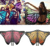 Custom Hot Sale Chiffon Butterfly Shawl Monarch Wings