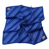 Hotsale Custome Made Navy Striped Silk Screen Printed Scarf (LS-31)