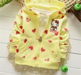 2015 Autumn Korean Girls Lovely Kitty Cat Cotton Jacket/ Hoody Cotton Boutique Hot Explosion Model Jacket Kd1119