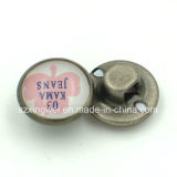 Custom Logo Pearled Metal Brass Shank Button for Jacket