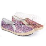 Women's Shoes New Style Shinny Glitter Flat Espadrilles /Shoes (SNC-45045)
