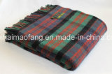 Woven Plaid Mixed 50%Wool&50%Acrylic Wool Blend Blankets& Throws