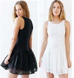 OEM Sleeveless Design Summer Black Women Lace Dresses