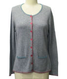 Women Knitwear with Pocket Long-Sleeve Cardigan Sweater