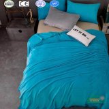 Beige Color Coral Fleece Bed Sheet Pillow 4 PCS Set