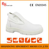 White Fiber Leather Steel Toe Cleanroom Safety Shoes Snm601