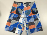 Oeko-Tex Flat Waist Polyester Patterned Men Board Short Swimwear